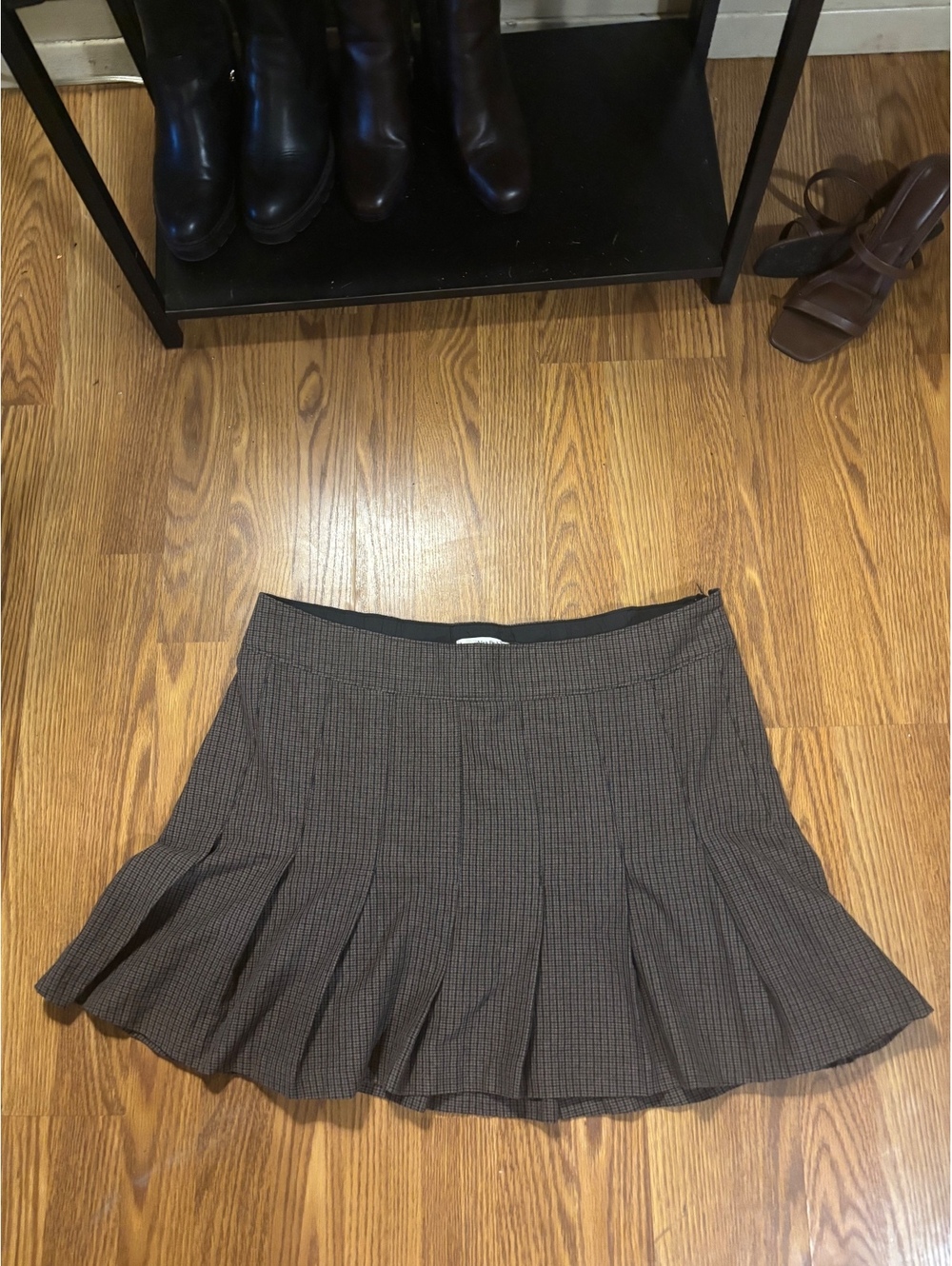 Fall Plaid Pleated Mini Skirt-Abercrombie and Fitch- Size XL